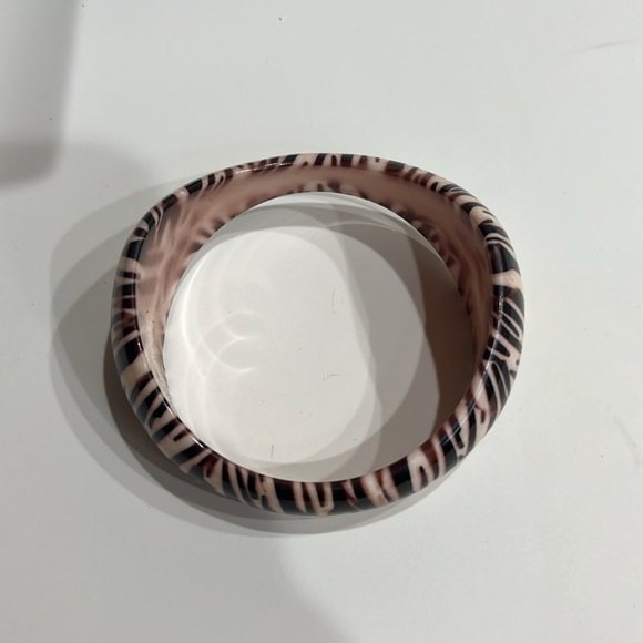Zebra Print Women's Bangle Bracelet - Picture 3 of 5